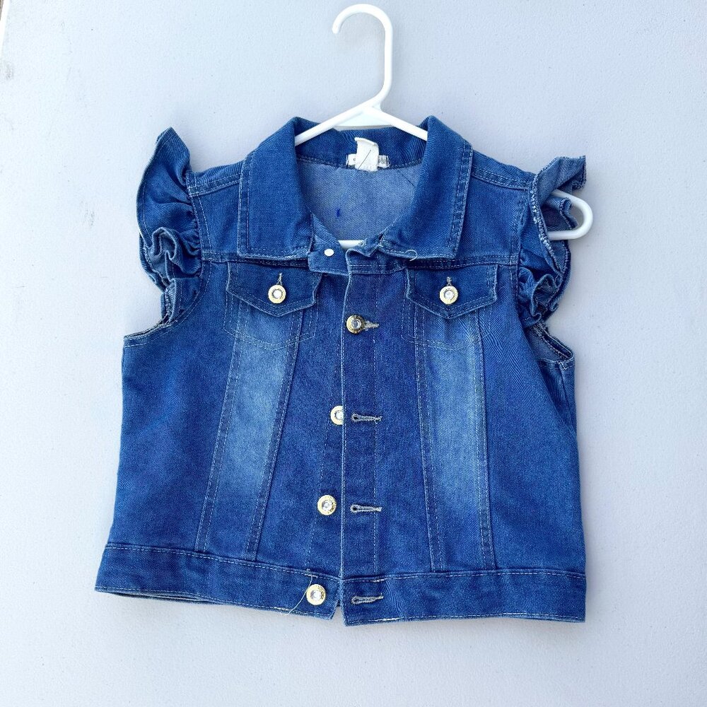 Girls' Denim Vest Jacket